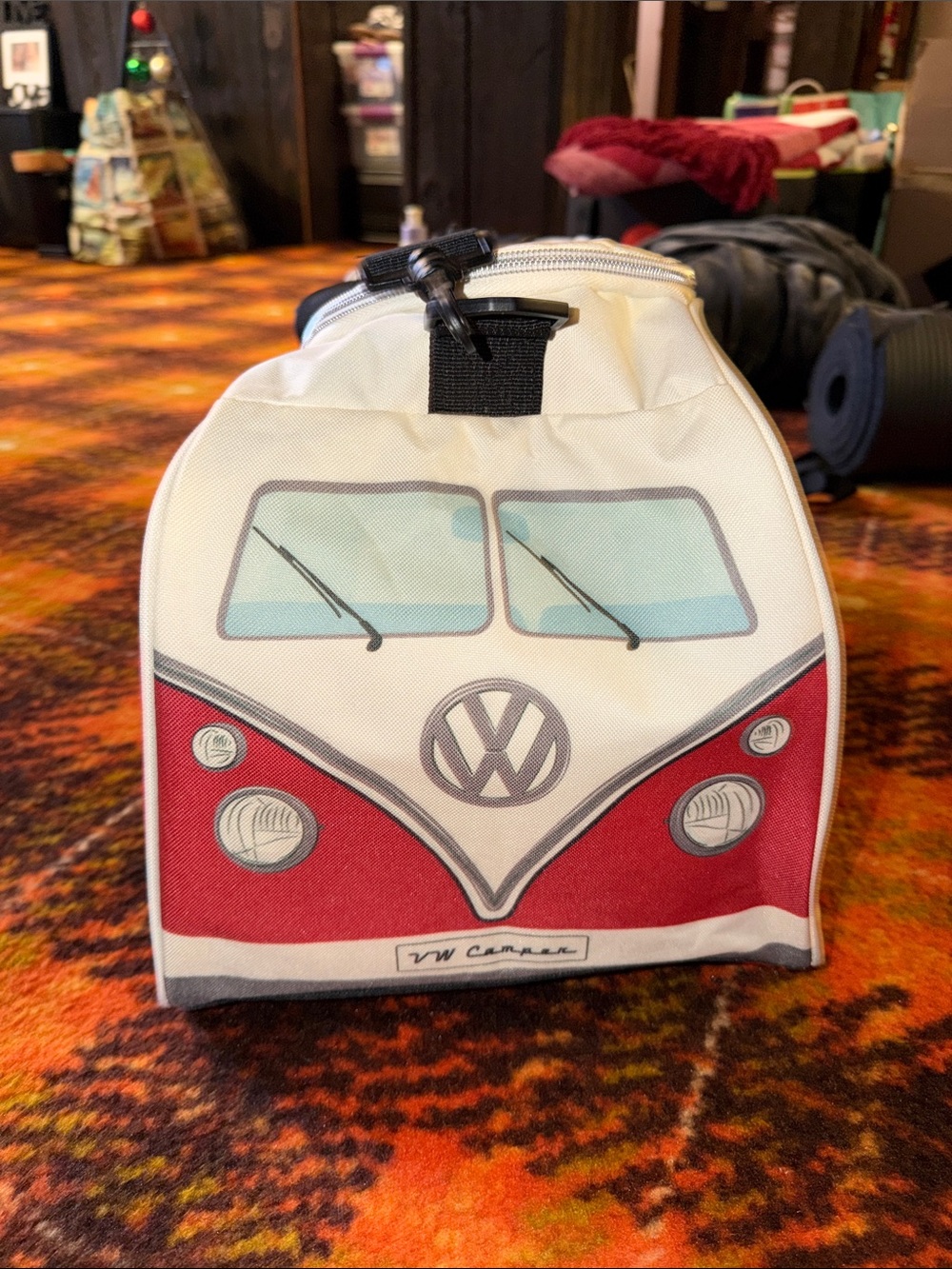 Camper Kids Bag - Red and White VW Camper Design